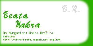 beata makra business card